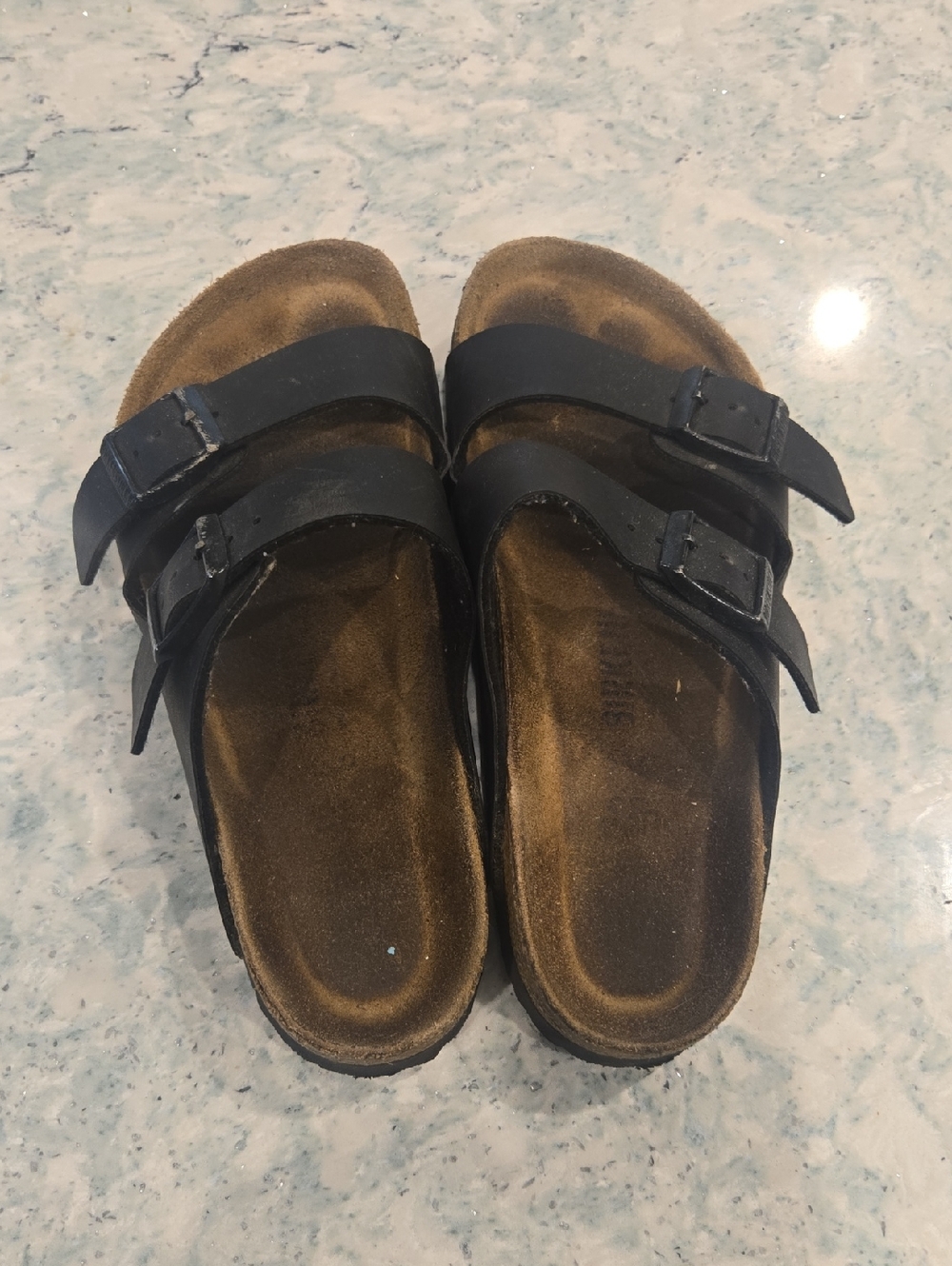 Birkenstock Size 36 Double-Buckle Slide Sandals in Black - Picture 2 of 5